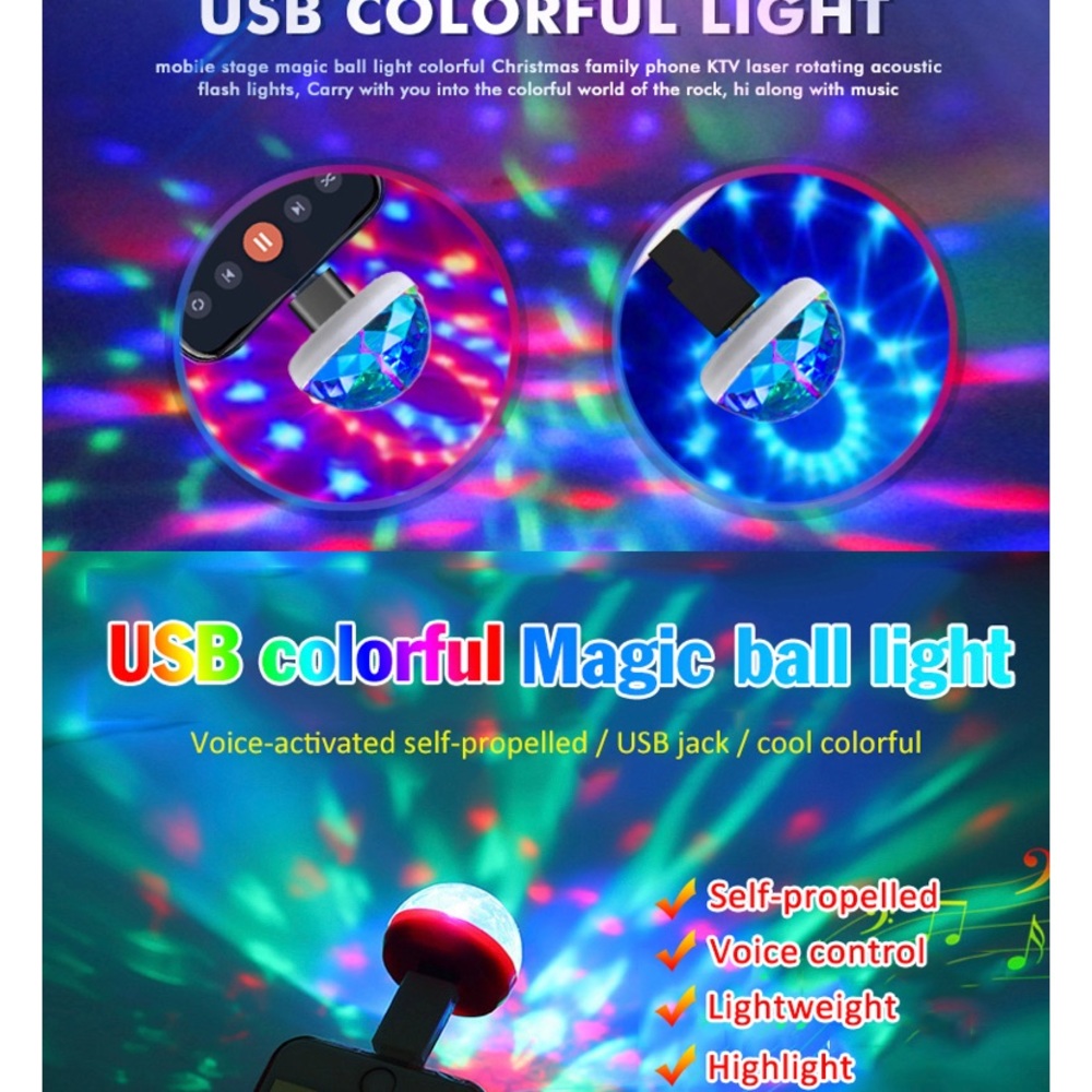 Mini USB Party Colorful light - Picture 3 of 6